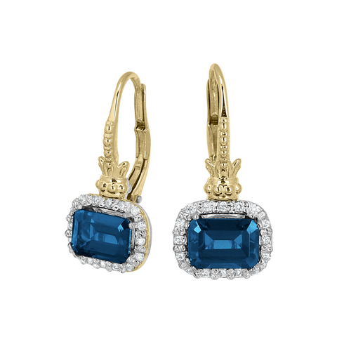 Alwand Vahan London Blue Topaz Earrings 43124DLBT