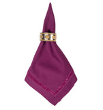 Juliska Velvet Trim Napkin in Plum