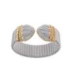Vahan Pavé Diamond Shell-Tipped Cuff Bracelet
