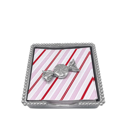 Mariposa Beaded Peppermint Napkin Box Set