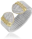 Vahan Pavé Diamond Shell-Tipped Cuff Bracelet
