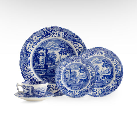 Spode Blue Italian 5 Piece Place Setting