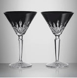 Waterford Lismore Black Martini 7.5 oz, Set of 2