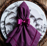 Juliska Velvet Trim Napkin in Plum