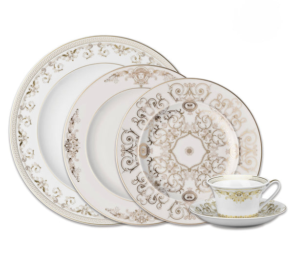 Versace Medusa Gold Dinnerware 3 Piece Set