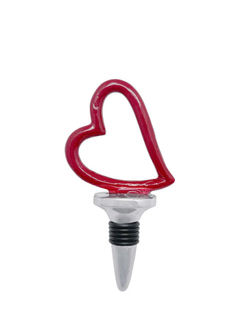 Mariposa Red Heart Bottle Stopper