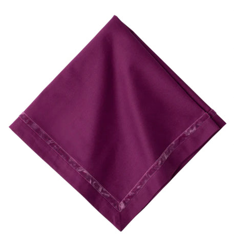 Juliska Velvet Trim Napkin in Plum