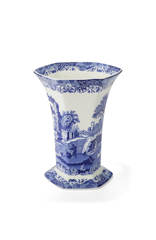 Spode Blue Italian Hexagonal Vase