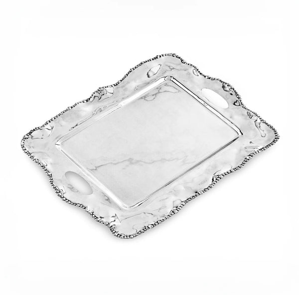 Beatriz Ball Organic Pearl Medium Rectangular Tray with Handles