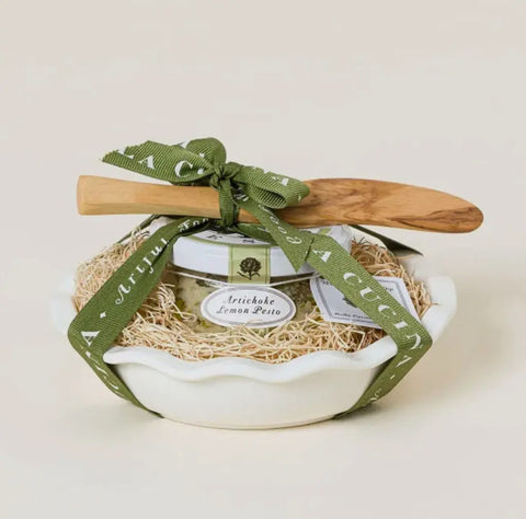 Bella Cuccina Artichoke Dip Gift Set In Porcelain Baker