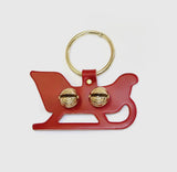 Luxury Leather Holiday Door Chime with Brass Bells