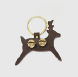 Luxury Leather Holiday Door Chime with Brass Bells