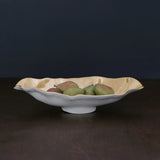 Beatriz Ball THANNI Maia Medium Long Oval Bowl (White and Gold)