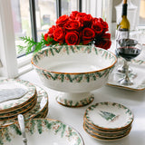 Arte Italica Natale Footed Serving Bowl