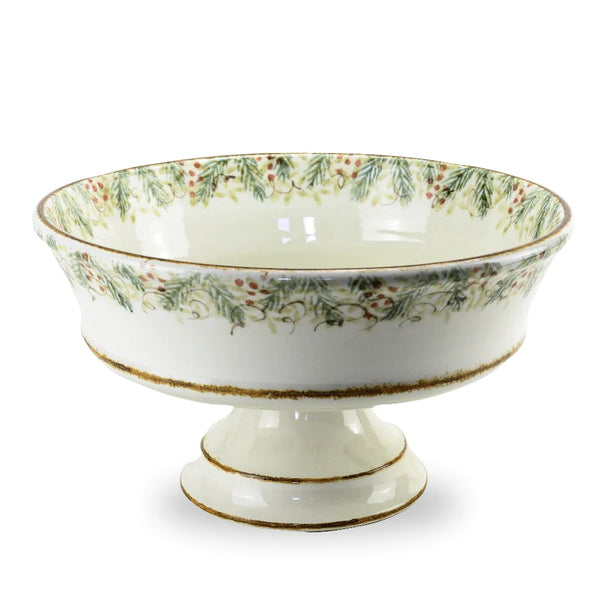 Arte Italica Natale Footed Serving Bowl