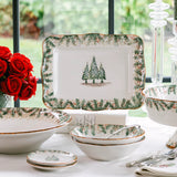 Arte Italica Natale Medium Scalloped Tray