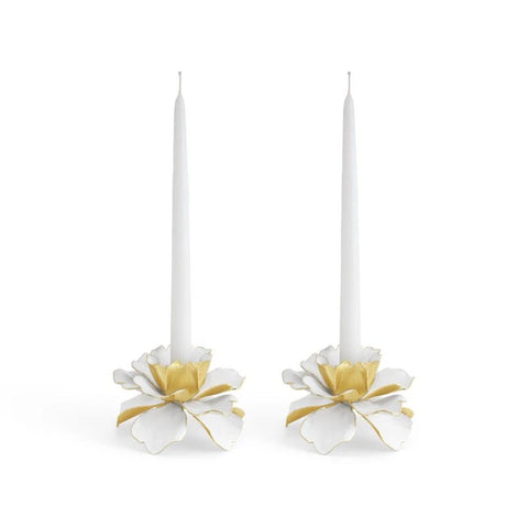 Michael Aram Gardenia Candleholders S/2