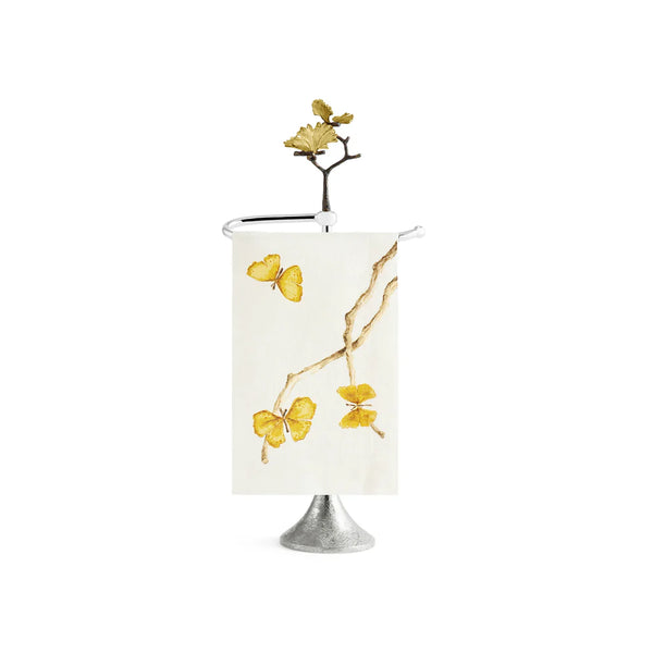 Michael Aram Butterfly Ginkgo Fingertip Towel Stand Set