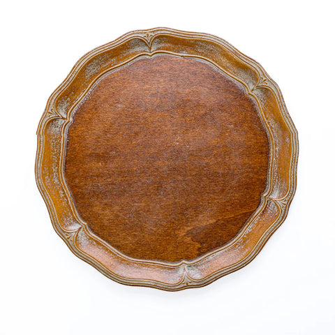 Florentino Wooden Scalloped Charger