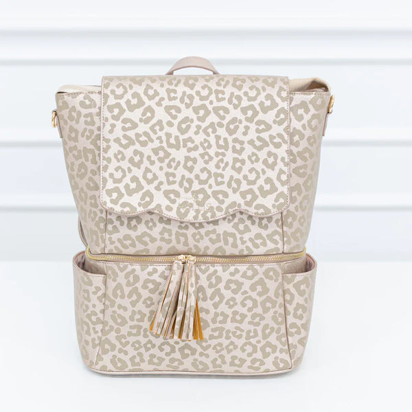 Hollis Rose Gold Leopard Diaper Bag