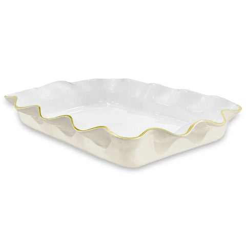 Beatriz Ball ENCANTO Carola Rectangle Casserole Holder (Cream and White)