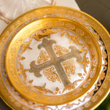 Arte Italica Vetro Gold Bread Plate