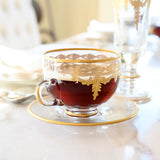 Arte Italica Vetro Gold Coffee Cup & Saucer