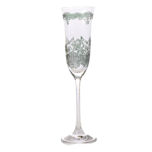 Arte Italica Giardino Flute Forest Green Set of 4