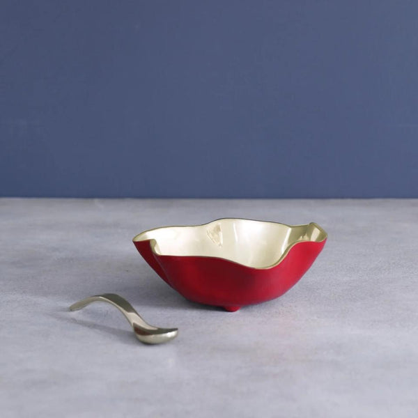 Beatriz Ball Mini Bowl with Spoon Red and Gold