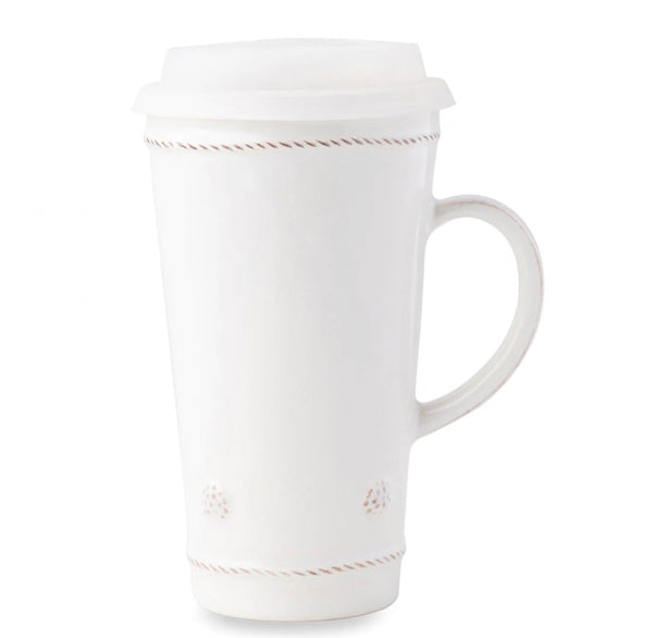 Juliska Berry & Thread Whitewash Travel Mug with Lid