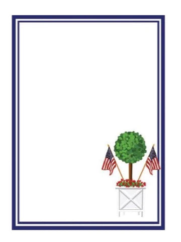 Patriotic Topiary Notepad Set