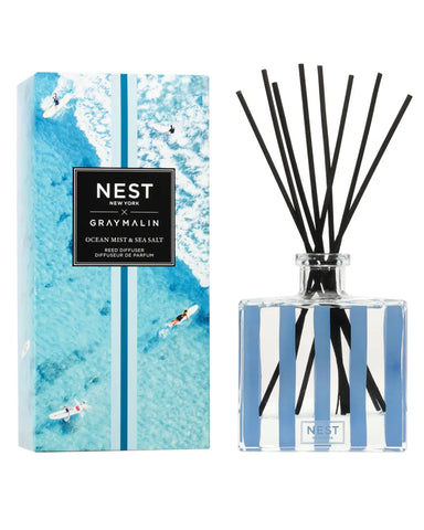 Nest Fragrances x Gray Malin Ocean Mist and Sea Salt Reed Diffuser