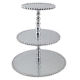 Mariposa Pearled 3-Tiered Cupcake Stand