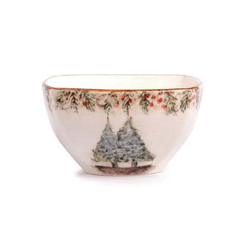 Arte Italica Natale Small Square Bowl