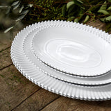 Costa Nova 14” Oval Pearled Platter