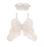 LITTLE VINTAGE JEWELLED CROWN HEIRLOOM ANGEL WING AND EYEMASK SET