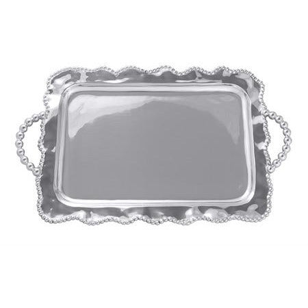 Mariposa Pearled Wavy Service Tray