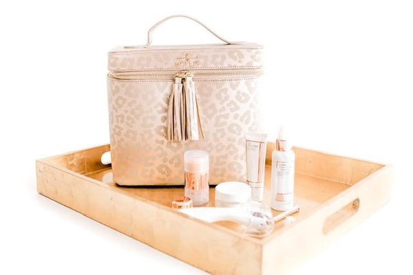 Hollis Leopard Lux Makeup Case