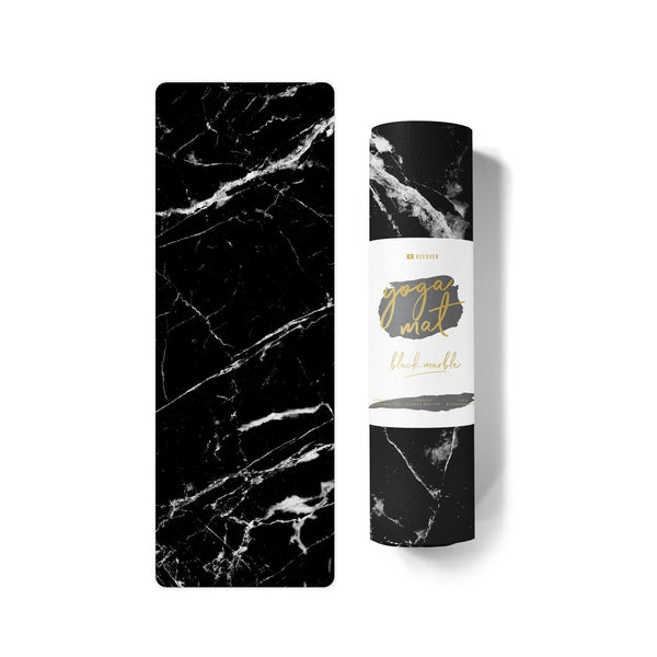 Recover Luxe Yoga Mat in Black Marble