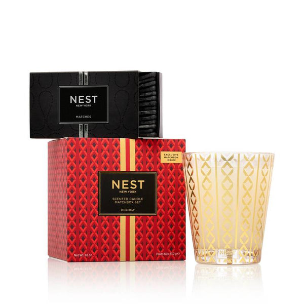 NEST Holiday Candle & Matchbox Gift Set