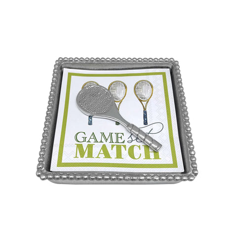 Mariposa Beaded Tennis Napkin Box Set