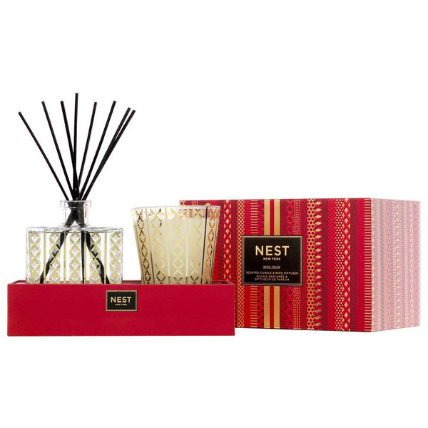 NEST Fragrances Holiday Classic Candle & Diffuser Set