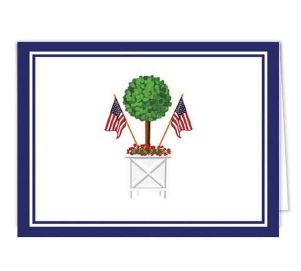 Patriotic Topiary Notecard Set